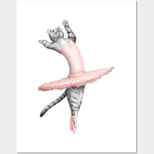 Ballerina Cat Posters and Art